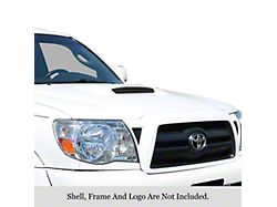 Stainless Steel Billet Hood Scoop Overlay Grille; Black (05-11 Tacoma TRD Sport)