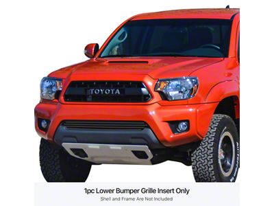 Stainless Steel Billet Lower Overlay Grille; Black (12-15 Tacoma, Excluding X-Runner)