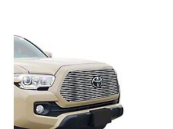Stainless Steel Billet Upper Grille Insert; Chrome (18-19 Tacoma w/ TSS Sensor)