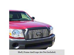 Stainless Steel Billet Upper Grille Overlay with Emblem Hole; Polished (05-10 Tacoma)