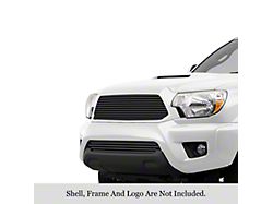 Stainless Steel Billet Upper and Lower Overlay Grilles; Black (12-15 Tacoma, Excluding X-Runner)