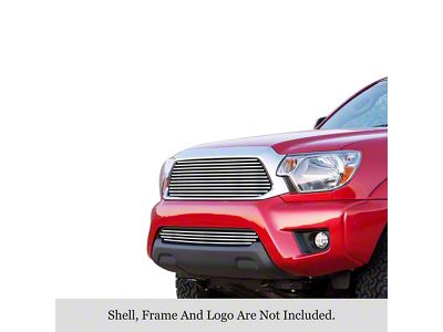 Stainless Steel Billet Upper and Lower Replacement Grille; Polished (12-15 Tacoma, Excluding X-Runner)
