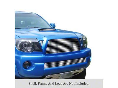 Stainless Steel Billet Upper and Lower Replacement Grille; Polished (05-10 Tacoma w/ TRD Sport Package)
