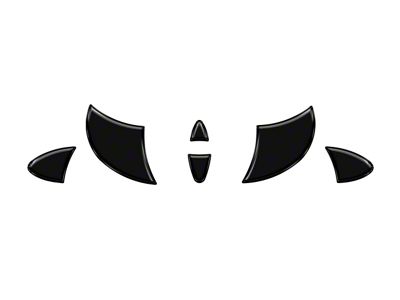 Steering Wheel Emblem Inserts; Gloss Black (16-23 Tacoma)