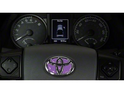 Steering Wheel Emblem Inserts; Lavender Purple (16-23 Tacoma)