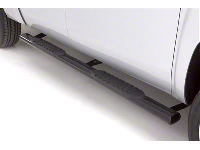 5-Inch Oval Straight Nerf Side Step Bars; Black (05-23 Tacoma Double Cab)