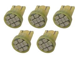 T-10 LED 5 Bulb Kit; Amber (Universal; Some Adaptation May Be Required)