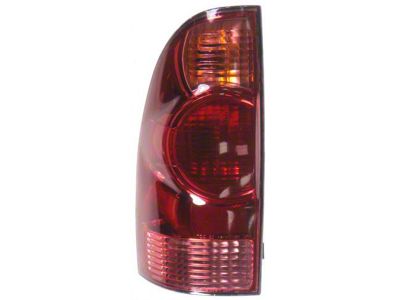 Tail Light; Chrome Housing; Red Lens; Driver Side (05-08 Tacoma)