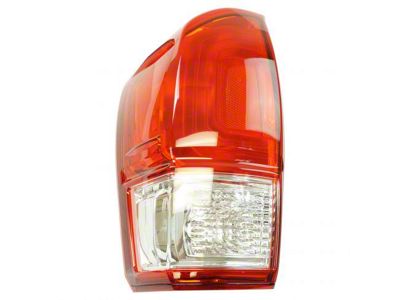 Tail Light; Chrome Housing; Red Lens; Driver Side (16-23 Tacoma SR, SR5)