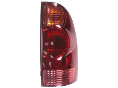 Tail Light; Chrome Housing; Red Lens; Passenger Side (05-08 Tacoma)