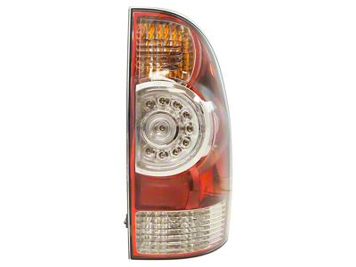 Tail Light; Chrome Housing; Red Lens; Passenger Side (09-15 Tacoma)