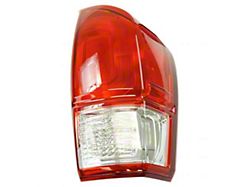 Tail Light; Chrome Housing; Red Lens; Passenger Side (16-23 Tacoma SR, SR5)