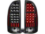 LED Tail Lights; Black Housing; Clear Lens (05-15 Tacoma w/ Factory Halogen Tail Lights)