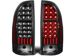 LED Tail Lights; Black Housing; Clear Lens (05-15 Tacoma w/ Factory Halogen Tail Lights)