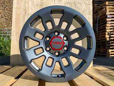 TR2 Matte Gunmetal 6-Lug Wheel; 17x8; 15mm Offset (16-23 Tacoma)