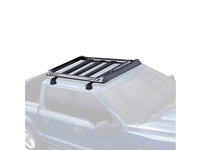Traveler Cross Bar Roof Rack with Aluminum Basket; Black (16-23 Tacoma)
