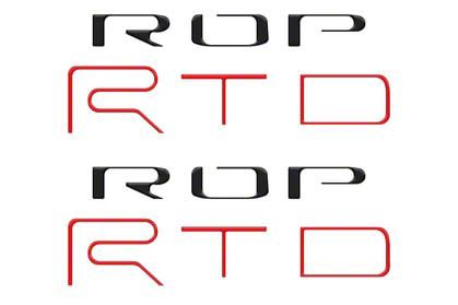 OEM Toyota PT948-35220-03 TRD Pro Bedside Letter Inserts For 2022-2023 Tacoma – Black & Red (Pair)