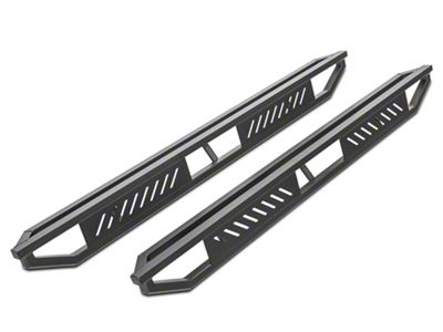 Rocker Armor Side Step Bars; Matte Black (05-23 Tacoma Access Cab)