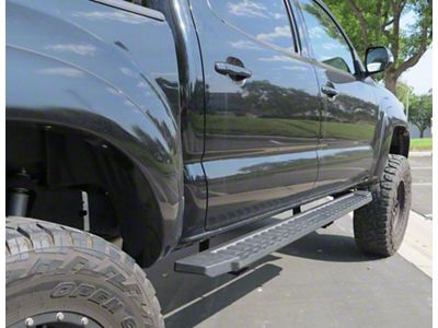 T-Style Running Boards; Black (05-23 Tacoma Double Cab)
