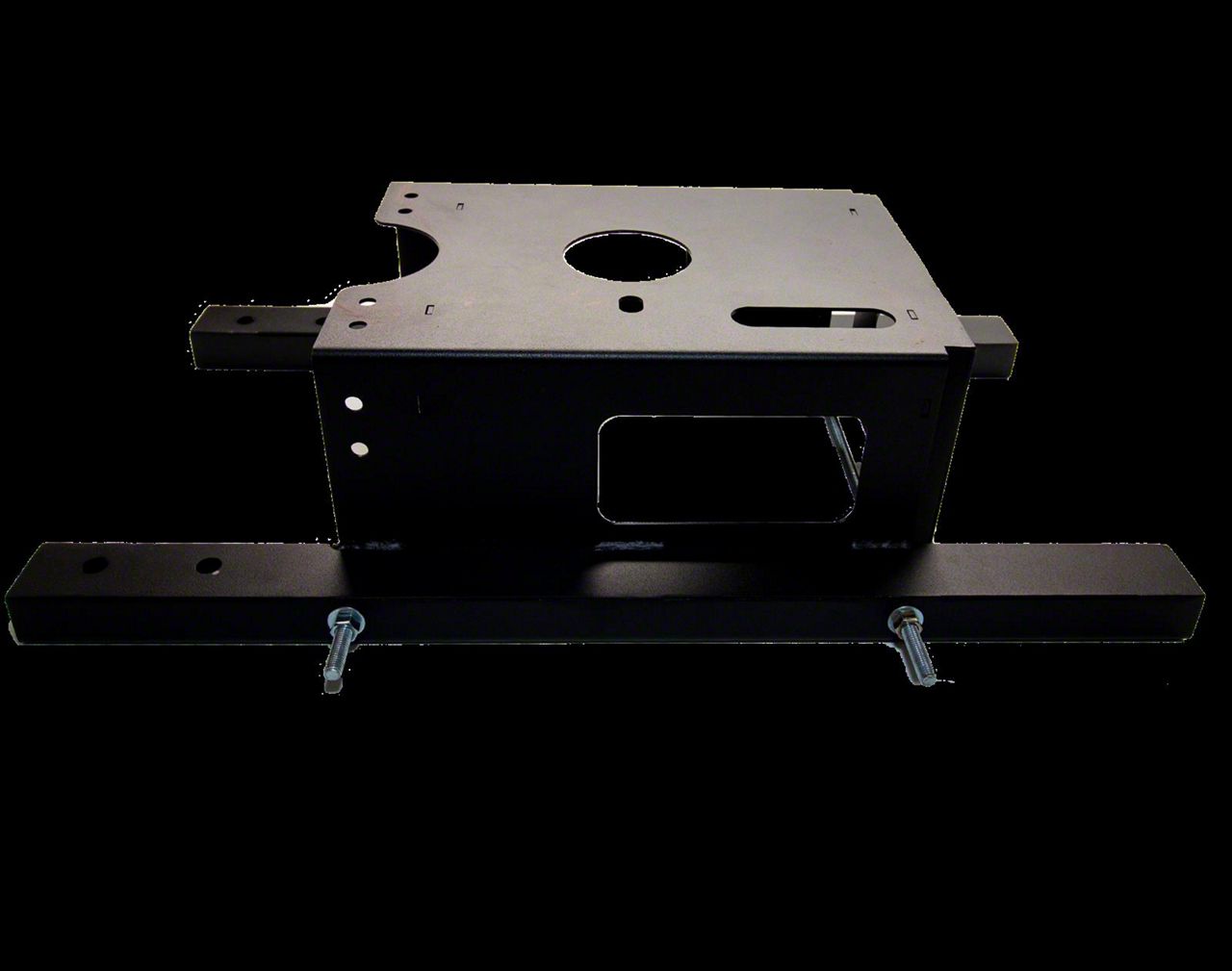 Universal Spare Tire Location Train Horn Bracket Kit; Black