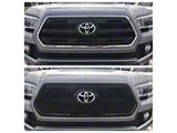 Chrome Delete Upper Grille Overlay; Gloss Black (16-19 Tacoma SR, SR5)