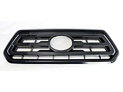 Chrome Delete Upper Grille Overlay; Gloss Black (20-23 Tacoma SR, SR5)