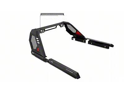 Vigor Roll Bar with 40-Inch LED Light Bar and LED Cube Lights; Black (05-23 Tacoma)