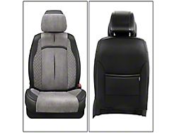 Voris Series Front Seat Covers; Gray/Black (Universal; Some Adaptation May Be Required)