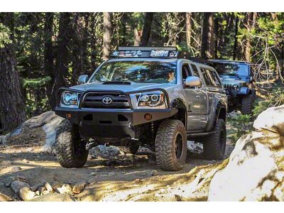 Welded Plate Front Bumper; Raw Steel (05-15 Tacoma)