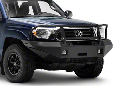 Winch Front Bumper with Brush Guard and D-Ring Mounts; Black (12-15 Tacoma)