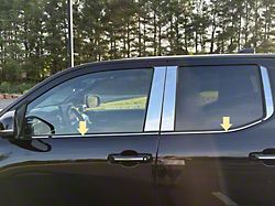 Window Sill Trim Set; Stainless Steel (24-25 Tacoma Double Cab)
