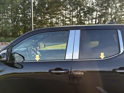 Window Sill Trim Set; Stainless Steel (24-25 Tacoma Double Cab)