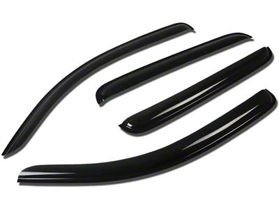 Window Visors; Dark Smoke; Front and Rear (05-15 Tacoma Double Cab)