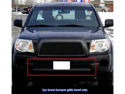 Wire Mesh Lower Bumper Grille Overlay; Black (05-11 Tacoma)