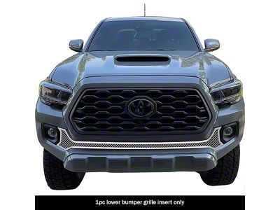Wire Mesh Lower Bumper Grille Overlay; Polished (16-23 Tacoma)