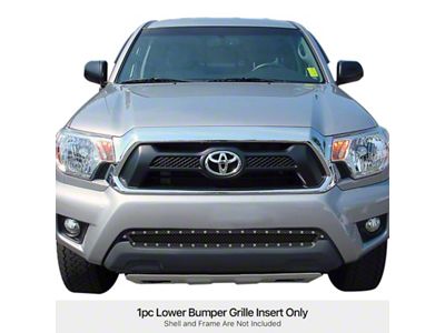 Wire Mesh Rivet Lower Bumper Grille Overlay; Black (12-15 Tacoma, Excluding X-Runner)