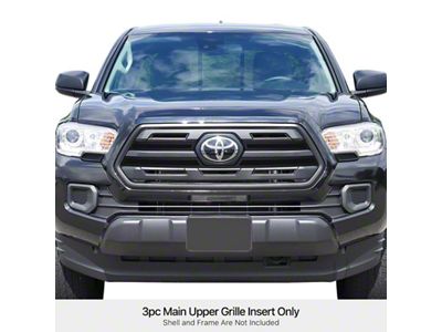 Wire Mesh Upper Grille Overlay; Black (16-19 Tacoma SR, SR5)