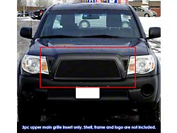 Wire Mesh Upper Grille Overlay; Black (05-10 Tacoma)