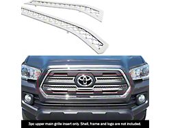 Wire Mesh Upper Grille Overlay; Polished (16-19 Tacoma SR, SR5)