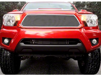 Wire Mesh Upper Replacement Grille; Polished (12-15 Tacoma)