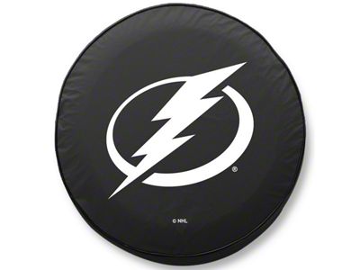 Tampa Bay Lightning Spare Tire Cover; Black (66-18 Jeep CJ5, CJ7, Wrangler YJ, TJ & JK)