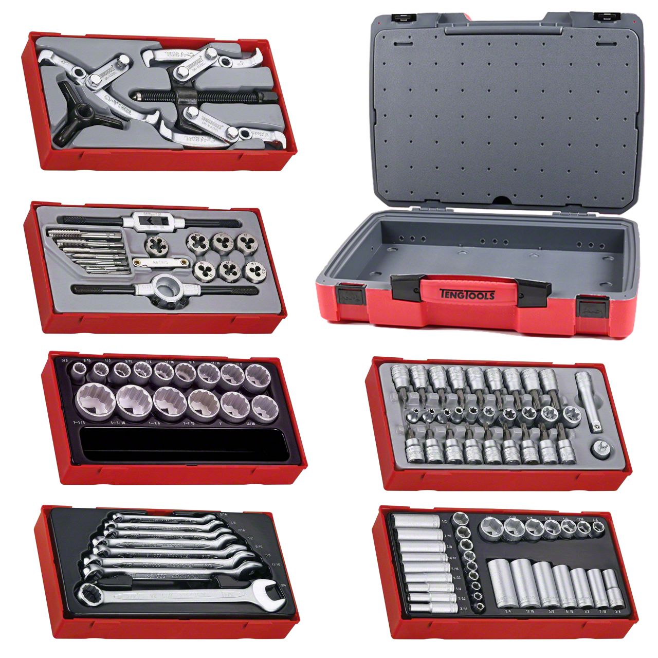 Teng Tools Universal XT SAE Wrench, Socket, Tap and Die, and Puller Kit ...