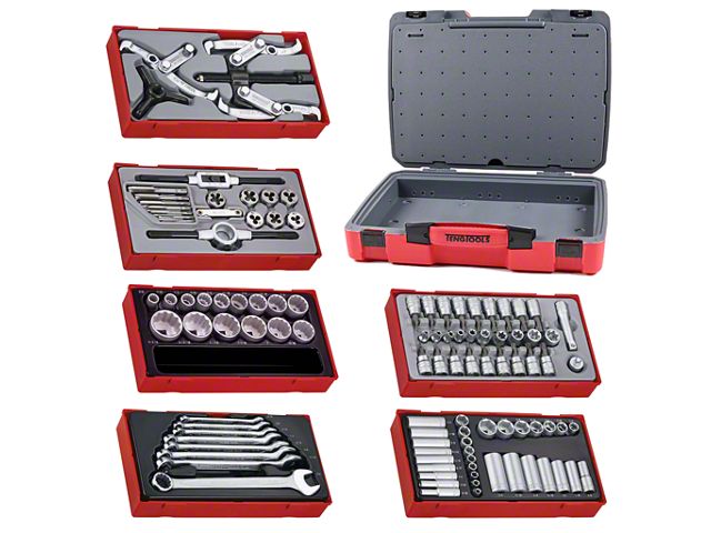 Teng Tools Universal XT SAE Wrench, Socket, Tap and Die, and Puller Kit ...