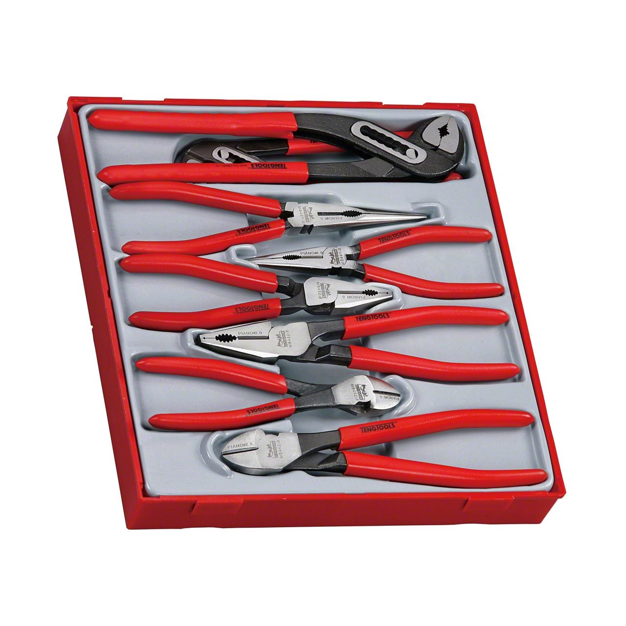 Teng Tools Universal XT Vinyl Grip Plier Set Tool Tray U53940-XT - Free ...