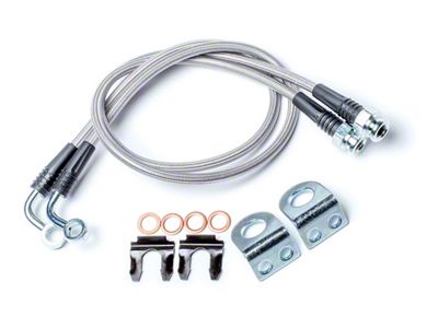 Teraflex 26-Inch Front Brake Line Kit; Pair (07-18 Jeep Wrangler JK)