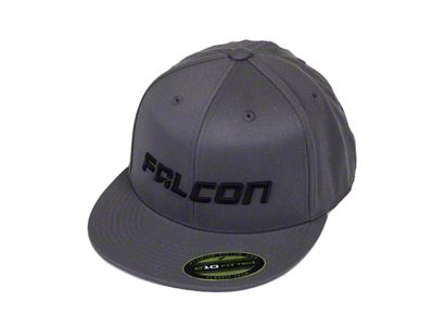Falcon Shocks Premium FlexFit Flat Visor Hat; Dark Gray