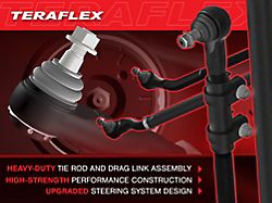 Teraflex HD Tie Rod and Drag Link Kit (07-18 Jeep Wrangler JK)
