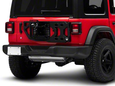 Teraflex Alpha HD Hinged Spare Tire Carrier and Adjustable Spare Tire Mount Kit; 5x5 (18-25 Jeep Wrangler JL)