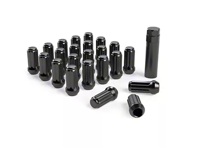 Teraflex Black 6-Spline Lug Nut Kit; M14-1.5; Set of 23 (18-23 Jeep Wrangler JL)