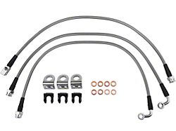 Teraflex Steel Braided Brake Lines; Complete Set (97-06 Jeep Wrangler TJ)